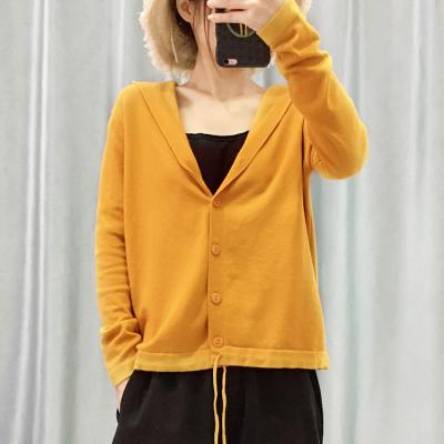 China Anti-pilling light weight causal outwear with ladies cardigan bottom hoodies for sale