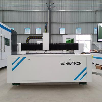 China Shandong Manbaykon 3015 2000w 1500w Automated Laser Cutting Machine 1000w Fiber Laser Cutting Machine Loading Steel for sale