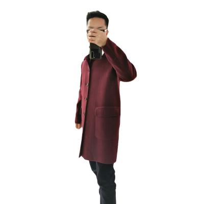 China Autumn and winter leisure business horn buckle windproof loose wool blended coat wool men's coat shrink-resistant and anti-pilling men for sale