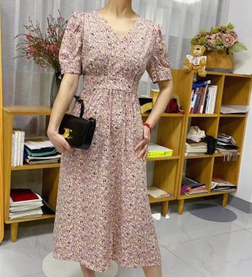 China Anti-pilling bujiaka 2022 Zeqing spring and summer new polyester slim fit women's dress for sale