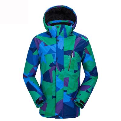 China Camouflage Design Men Ski Jacket Windproof Warm Skiing Overalls OEM Breathable Snow Jacket for sale