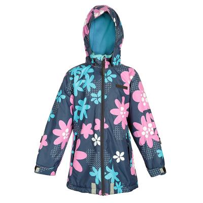 China Fashion Breathable Kids Waterproof Windproof Ski Jacket Flower Print Design Kids Ski Jacket for sale