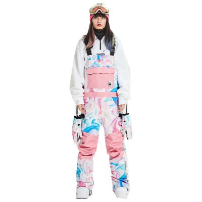 China Ginilong QUICK DRY Bib Snowboard Pants Women Bib Fashion Liberty Insulated Windproof Overalls Waterproof for sale