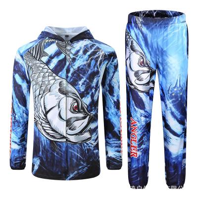 China Upf 50+ Sun Protection Anti-UV Polyester Fishing Wear Mens Long Sleeve Fishing Shirts for sale