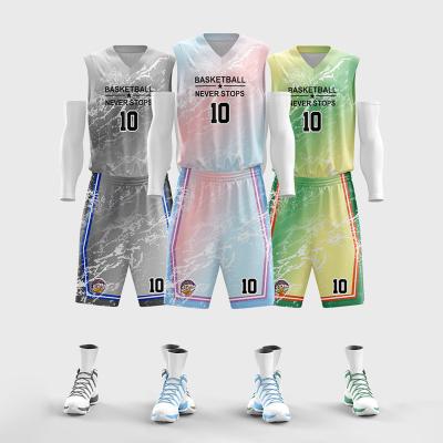 China Custom Reversible 2022 High Quality Men Youth Set Basketball Jersey Basketball Uniform Wear For Sports Accept Customized Deisgn for sale