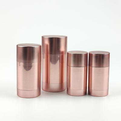 China Simple Custom 15g 30g 50g 75g Empty Roll On Air Freshener Bottles Luxury Perfume Bottle With Rose Gold Design for sale