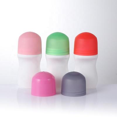 China 50ml 60ml Perfume Cosmetic Empty Deodorant Roll On Bottle Essential Oil Roll Plastic Bottles for sale