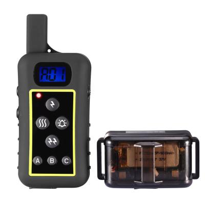 China Outdoor Rainproof Stocked Up To 2200 Meters Range 3 Dogs Remote Control System Hunting Collar Dog Training Collar With Led for sale