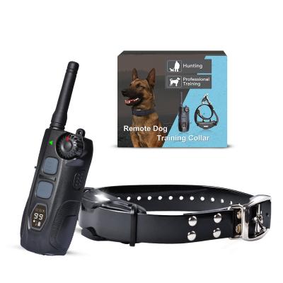 China Newest Sustainable Agility Dog Training Remote Dog Training and Beeper Collar 1.25 Miles Rechargeable, Waterproof 99 Training Levels of Stimulation for sale