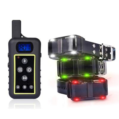 China Stock Led Dog Tracking And Training Collar With 1.5 Mile Remote Control Training Receiver Collar DT2200 For Utility Dog for sale