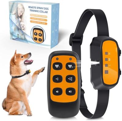 China Plastic Pet Training Products 2 Modes 2 in 1 Automatic Bark Spray Dog Training Collar Non Shock Anti Barking Dog Collars for Dogs for sale