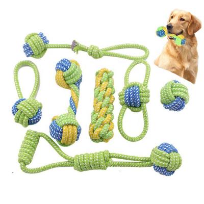 China Dogs Dog Rope Toys Puppy Chew Teething Rope Toys Set 7 Durable Cotton Dog Toys for sale