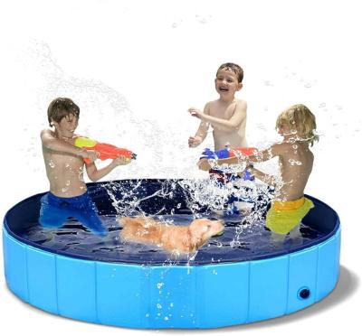 China Easy Install Collapsible Pet Dog Pool Foldable Bath Pet Dog Pool Bathing Tub Kiddie Pool for Cats and Dogs Kids for sale