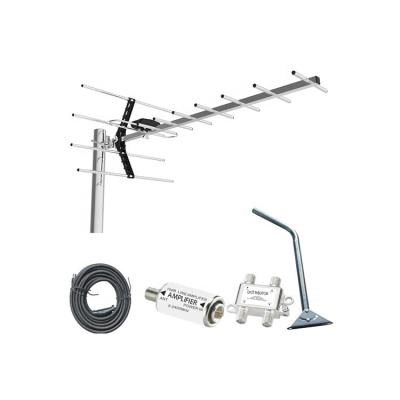 China High quality outdoor digital fm TV antenna UHF 12 elements yagi antenna ZY-12E84 for sale