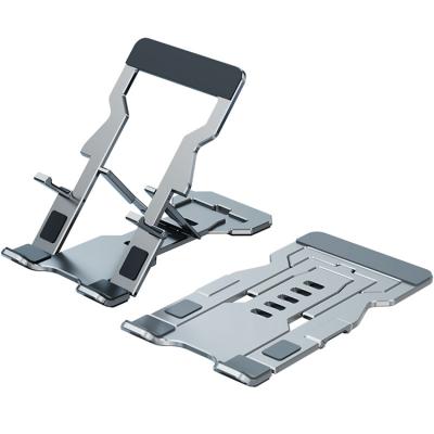 China 2021 Popular Unique Design Metal Adjustable Unique Universal Silver Al Mobile Phone Bracket Folding New for sale