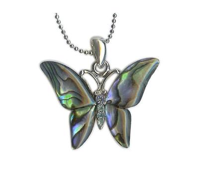 China CLASSIC Butterfly Paua Shell Jewelry Butterfly Knot Sea Shell Pendant for sale