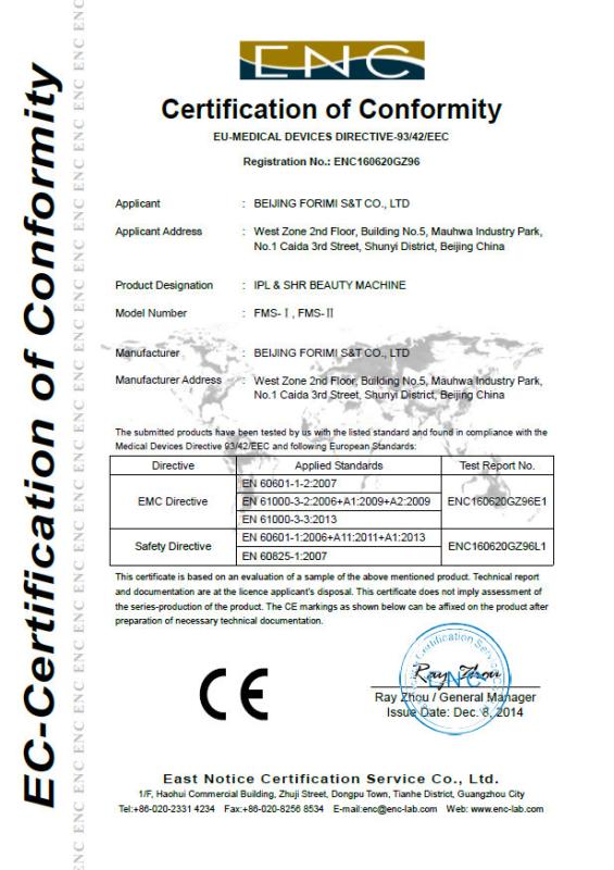 CE - Beijing Forimi S & T Co, Ltd