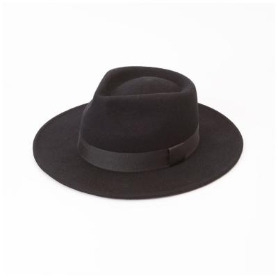 China Warm& New Arrival Adults Cozy Stylish Sliver Wool Wide Brim Fedora Hats For Men Male for sale