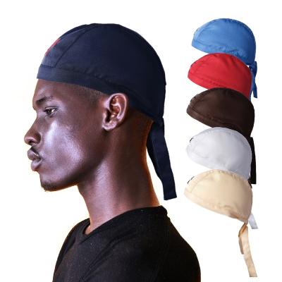 China Custom Designer Breathable Embroidery White Durag Hat Logo Adults Colorful Fashion Casual for sale