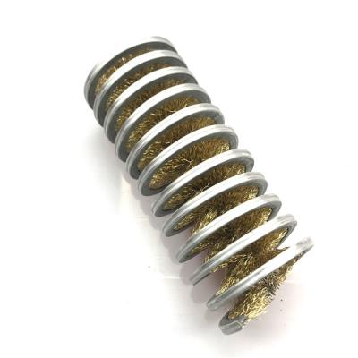 China Industrial Indoor Wire Coil Spring Brass POLISHING Brush For Polishing for sale