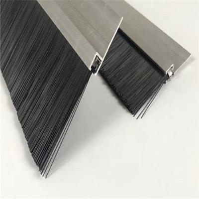 China Traditional JL Supply Channel Strip Brush With Aluminum Holder For Door Sealing for sale