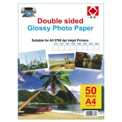 China 120gsm/140gsm/160gsm/180gsm/200gsm/240gsm/260gsm/300gsm Double Side Glossy Photo Paper A4 A3/A4 for sale