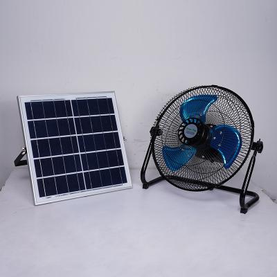 China Aluminum+ABS 15W Rechargeable Flood Fan with USB and Solar Panel Charging Mode for sale