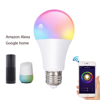 China 2022 Amazon Alexa Google Home IFTT Tuya Smart Light Bulb 800Lm WiFi Smart Light Bulb RGB Colorful Smart Bulb 2022 for sale