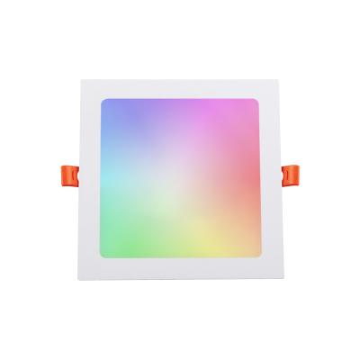 China Modern Hot Selling 6W Square Smart Panel Light Modern RGB Smart Recessed Mount Led Panel Light With Wifi Control for sale