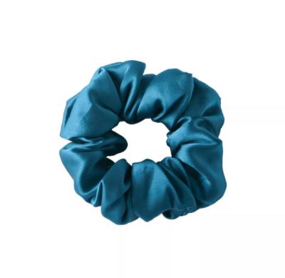 China Velvet Solid Color Hair Scrunchies Huge Elastic Hair Band Ponytail Satin Durable Oversized Silk Elastic Hair Ties for sale