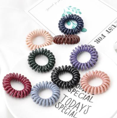 China Attractive TPU hair ring phone line flexible headband thick color hair accessories tie elastis phone cord hair loop for sale