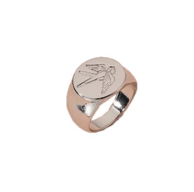 China FASHIONABLE Korean Couple Ring New Version Statistical Institute Swallow Style Small Cool Trend Ring Jewelry for sale