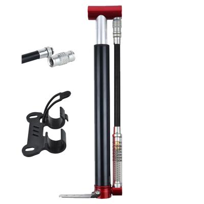 China Aluminum / Alloy Unique Design Mini Bike Tire Floor Pump Accessories With Pressure Gauge for sale