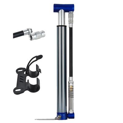 China China Manufacturer Aluminum/Alloy Bike Tools Bicycle Mini Floor Pump Tire Inflator with Pressure Gauge for sale