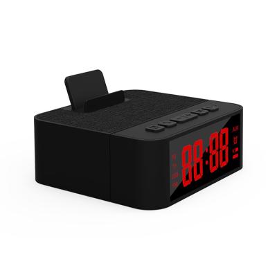 China Mini Phone Stand Speaker, FM Radio LED Screen Alarm Clock Blue Tooth Speaker for sale