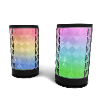 China Blue Night Light Mini TWS Tooth Speaker LED Wireless BT Speaker for sale