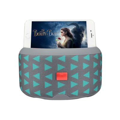 China Mini Factory Price Phone Holder Wireless BT Speaker , Blue Cloth TWS Tooth Speaker for sale