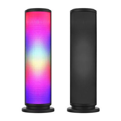 China New Bass Sound Magic Column Portable Wireless Music Player LED Light Blue Tooth Speaker for sale