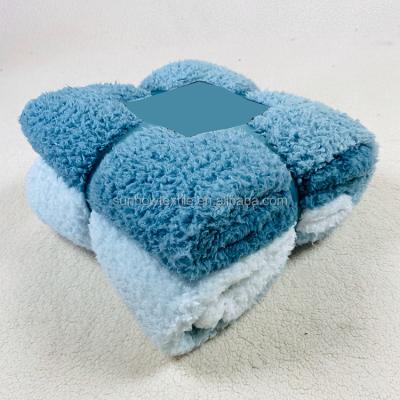 China Wholesale Obmre Sherpa Viable Fleece Blanket Sherpa Blankets Rainbow Sherpa Flannel Blanket for sale