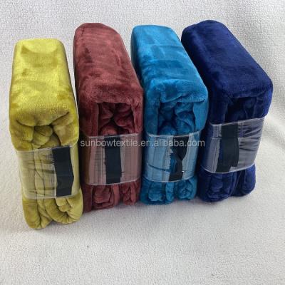 China Wholesale Thick Thick Flannel Porcelain Solid Color Winter Blanket Blankets for sale