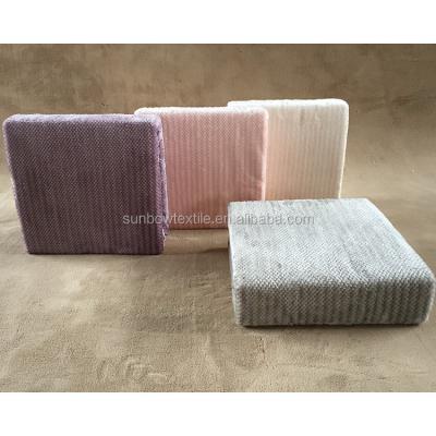 China New 3 Color Tone Polyester Waffle Plush Super Soft Warm Knitted Knitted Throw Blanket for sale