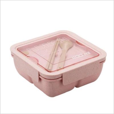 China Microwavable Fiber Microwavable Airtight Microwavable Wheat Japanese Style Food Grade Bento Lunch Box For Kids And Adults for sale