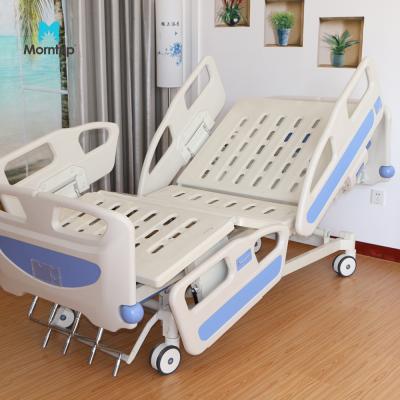 China ABS Low Price Patient Ward Hospital Use Muti Function Manual Semi Fowler Bed With Center Brake for sale