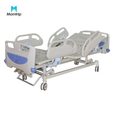 China ABS Homecare Steel 3 Function Center Brake Electric Manual Hospital Medical Bed With Toilet for sale