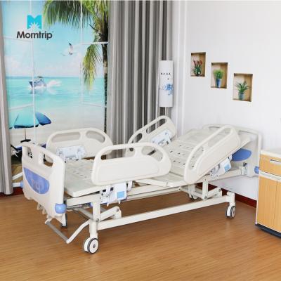 China ABS Hospital Equipment Central Brake Control ABS Fold ICU Triple Function Manual Medical Bed for sale