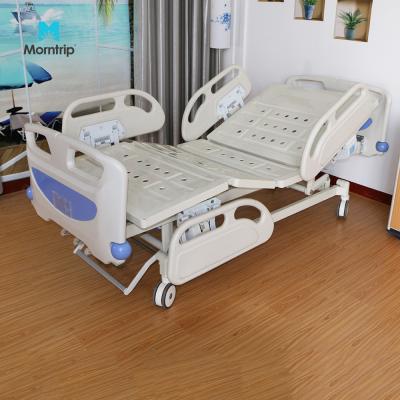 China ABS Aluminum Alloy 3 Crank Electric Manual Hospital Medical Clinic Ward Furniture Patient Bed With Toilet for sale