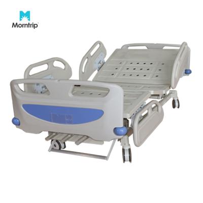 China Home Clinic Ward Furniture Three Function ABS Operation Manual Cranks Medical Inpatient Bed With Mute Wheels for sale