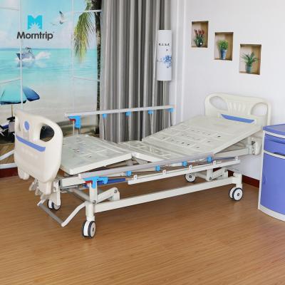 China One-Crank ABS Medical Electric Ward Nursing Equipments Full 5 Functions Hospital Bed Customized for sale