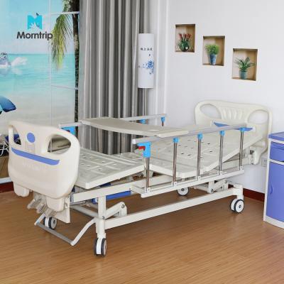 China ABS Morntrip 2 Al Alloy Steel Crank Headboard Lush Crank Headboard Al Alloy Foldable Practical 4 Section Manual Medical Hospital Beds for sale