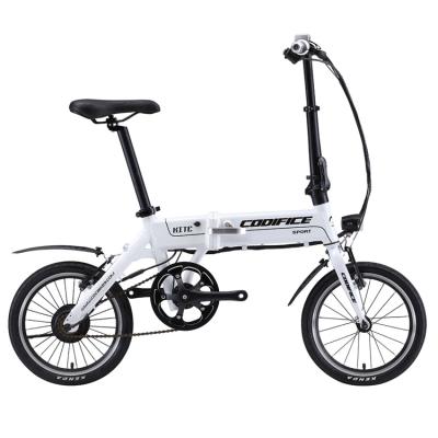 China Aluminum Alloy Electric Bicycle Mini Fold Electric Road Bike 16inch Folding Electric Bike for sale